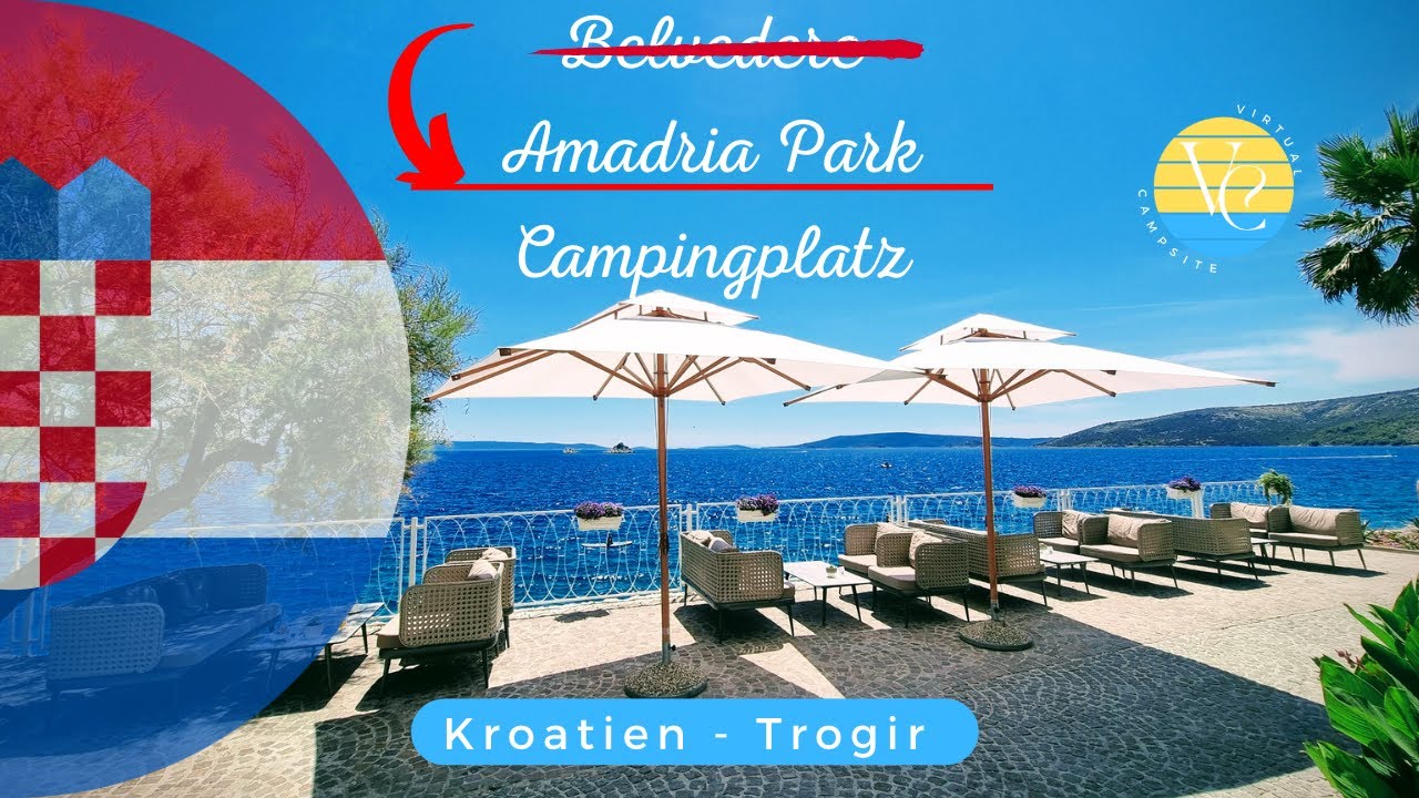 Der schönste Campingplatz Dalmatiens? Amadria Park (Belvedere) Nähe der Stadt Trogir in Kroatien.