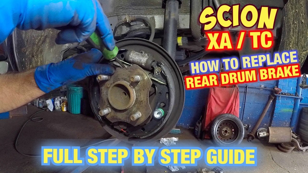 How to replace drum brakes shoes on 2005 SCION xA, TC   Scion or Toyota Rear Drum brake replacement