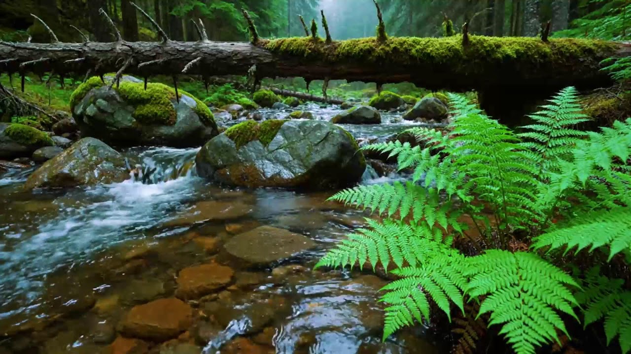 Calming Forest Ambience, Birds Singing Beautiful Stream Sounds for Deep Sleep🌿 Study Focus, Medicine