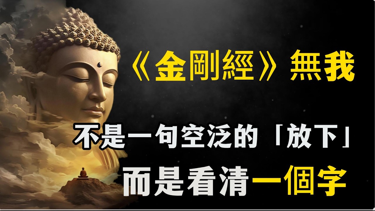 《金剛經》裡真正的「無我」，從來不是一句空泛的「放下」，而是看清一個字