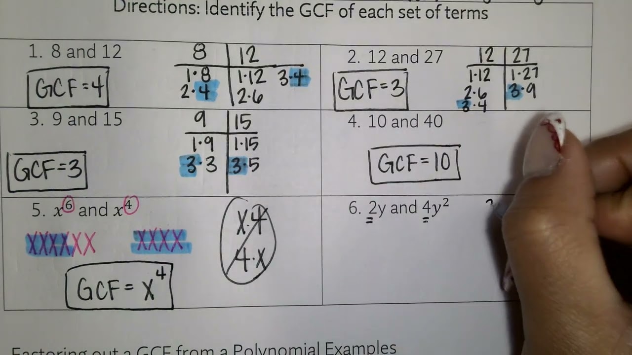 Lesson 30 - Factoring Out A GCF