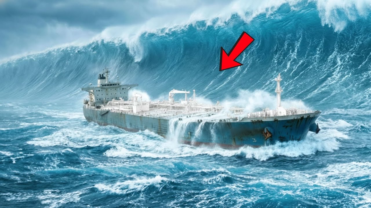 MEGA TSUNAMI VS ULTRA-GIANT OIL TANKER | REALISTIC OCEAN DISASTER SIMULATION (AI VFX)