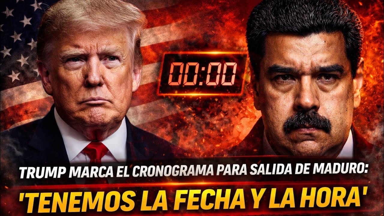 Trump define el cronograma para la salida de Maduro: 'Tenemos la fecha y la hora'.