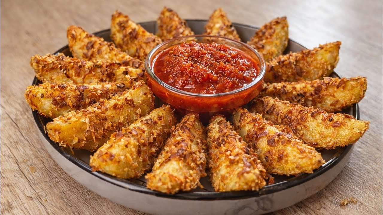 ХРУСТЯЩИЙ КАРТОФЕЛЬ🥔 с чесноком и сыром! 😋CRISPY POTATOES🥔 with garlic and cheese!😋