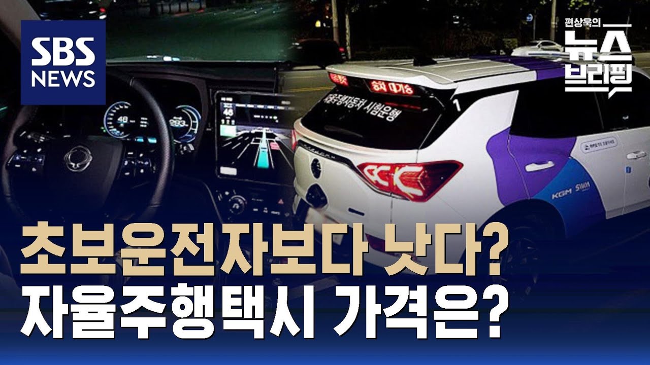 자율주행택시, 초보운전자보다 낫다?…사고책임은 누가? / SBS / 편상욱의 뉴스브리핑
