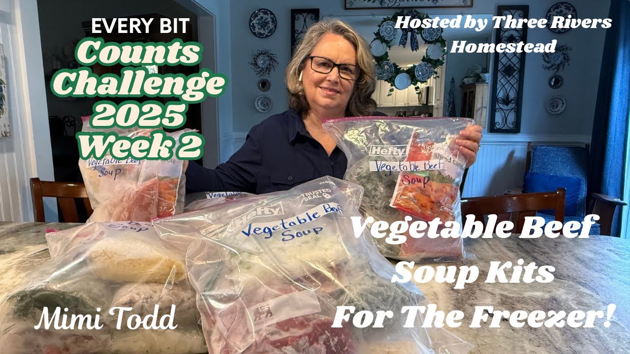 #everybitcountschallenge Vegetable Beef Soup Kits For The Freezer