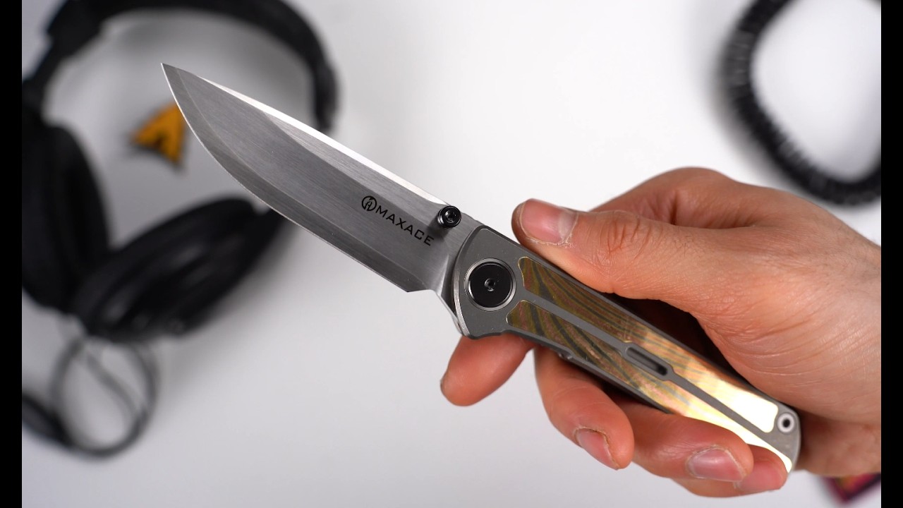 Нож Maxace Peregrine III cталь ZDP-189 рукоять Bronze Titanium/Mokume