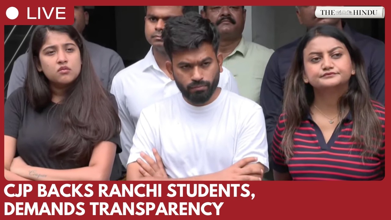 CJP founder Abhijeet Dipke addresses press conference on Ranchi protest