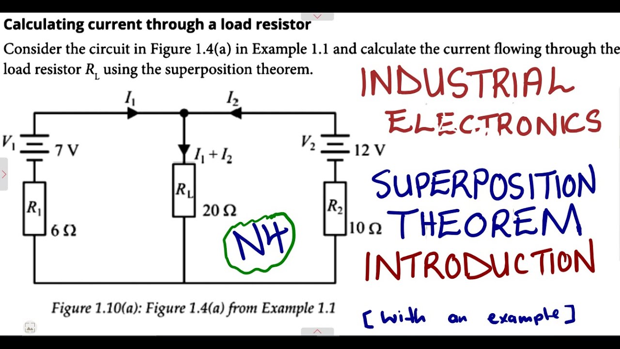 Industrial Electronics N4 Superposition Introduction with Example 1 @Maths Zone African Motives