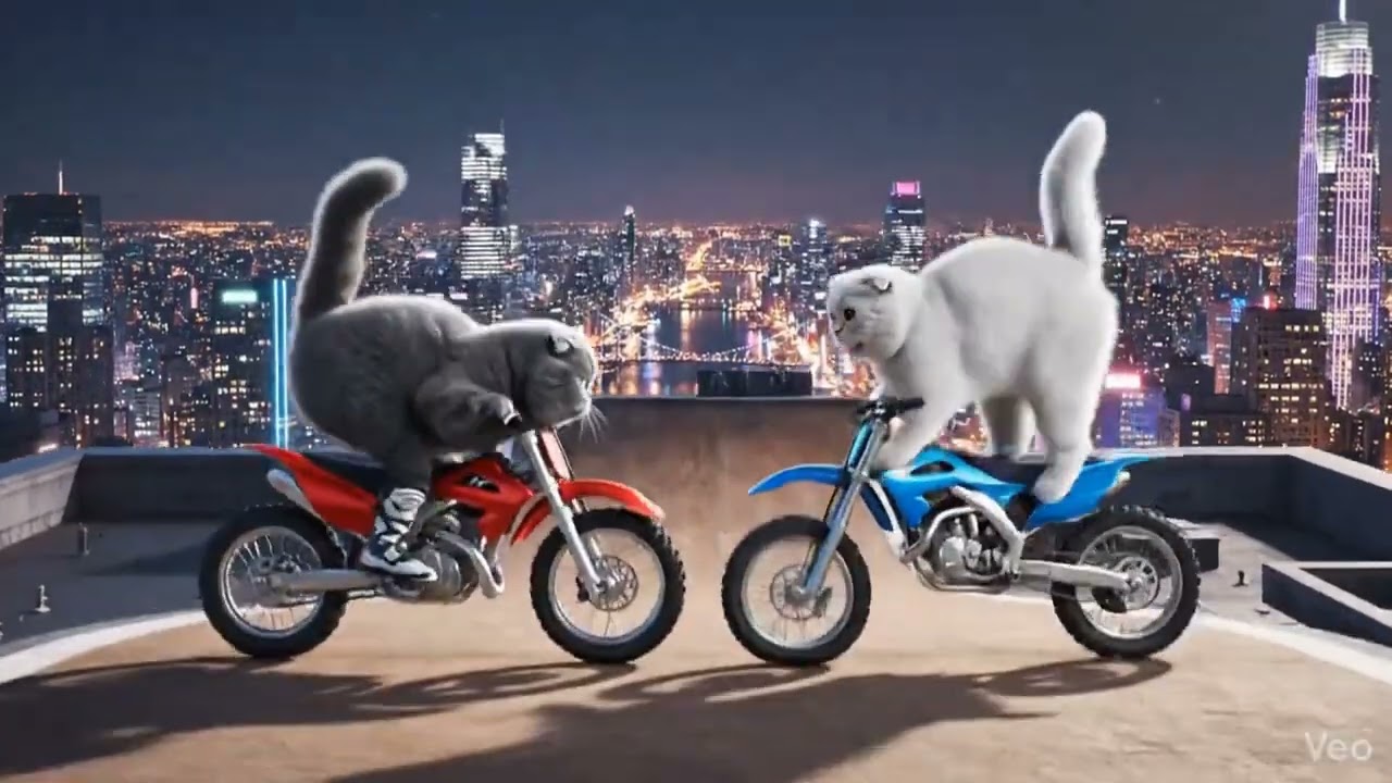 【癒し】月へ向かうラストジャンプ｜スコティッシュフォールドの猫たちの小さな宇宙冒険
