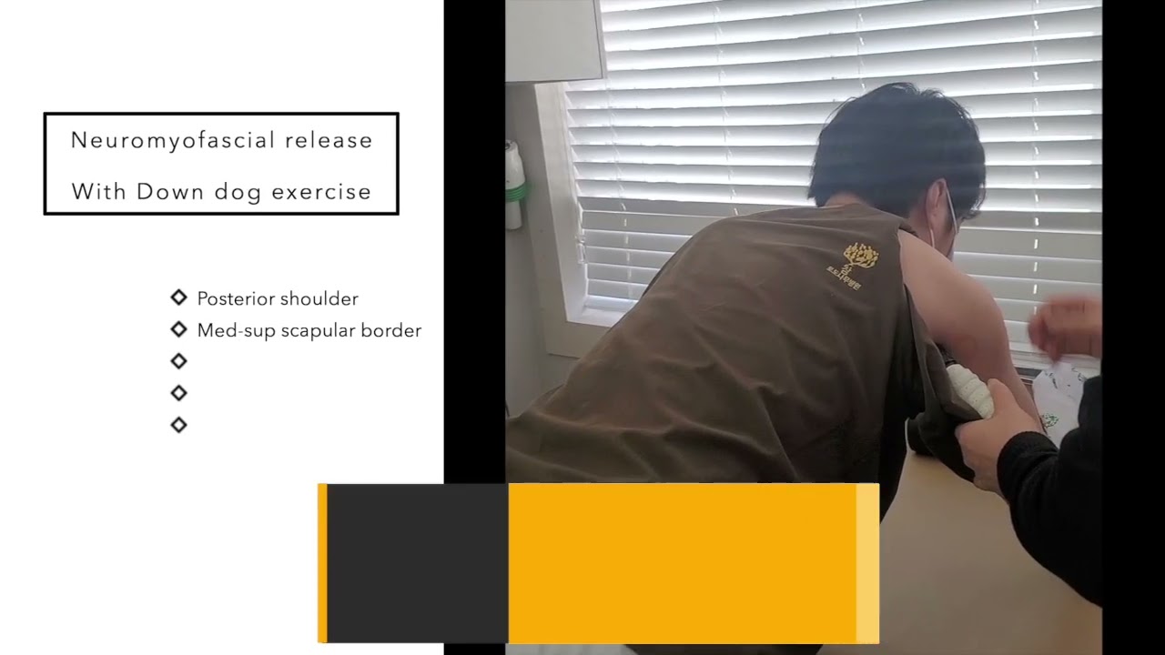 7. neuromyofascial release using radial eswt - bedside downdog exercise