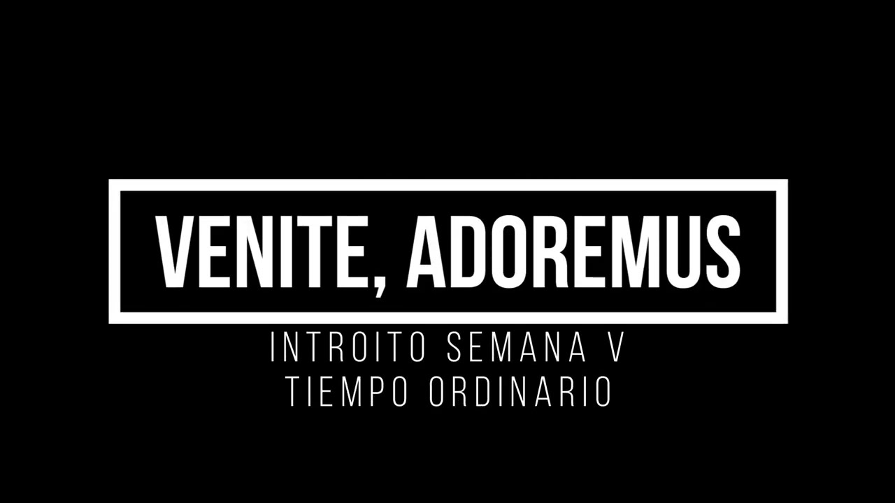 Venite, adoremus. Introito Semana V Tiempo Odinario