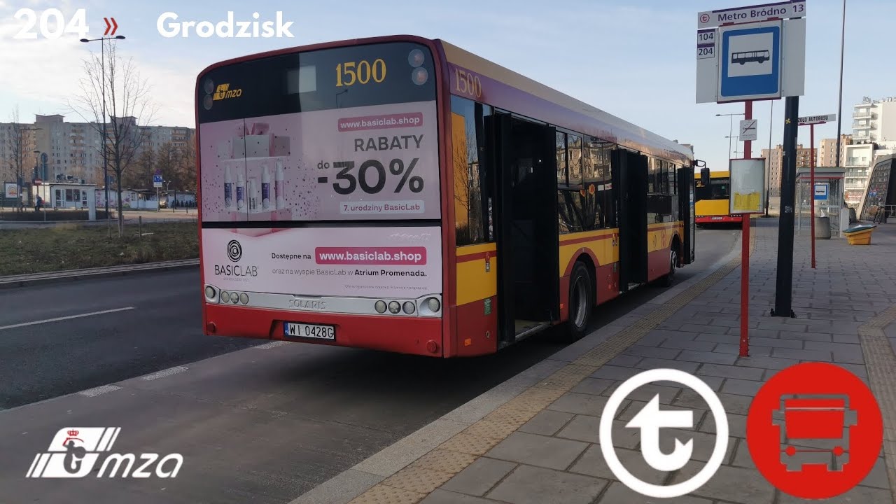 [Warszawa] [Solaris Urbino 12 III #1500 (🎶Most🎶)] [MZA Warszawa] [linia 204 ➡️ Grodzisk]