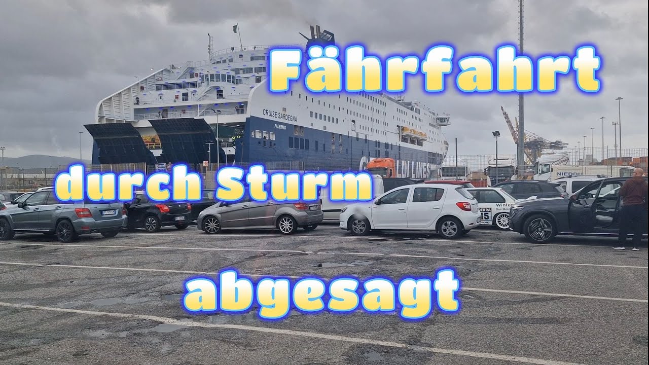 Fährfahrt durch Sturm abgesagt- Stellplatz Livorno Toskana
