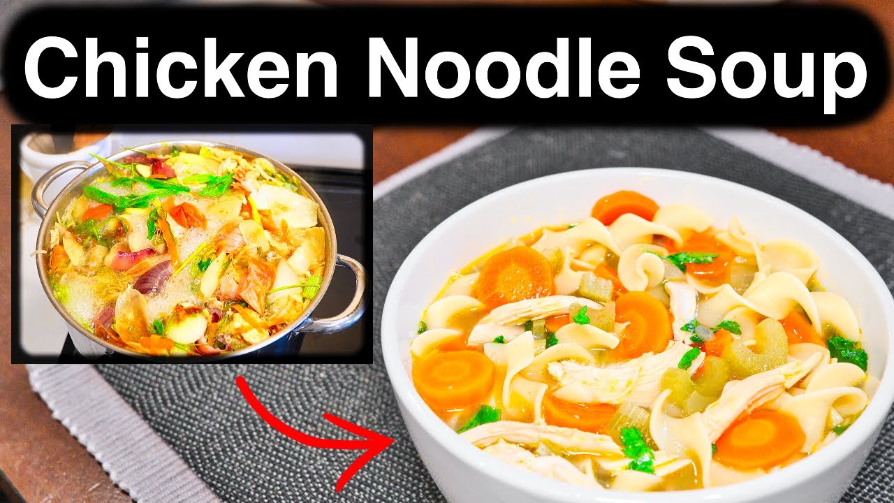 Turning homemade Chicken Stock into Cozy Chicken Noodle Soup