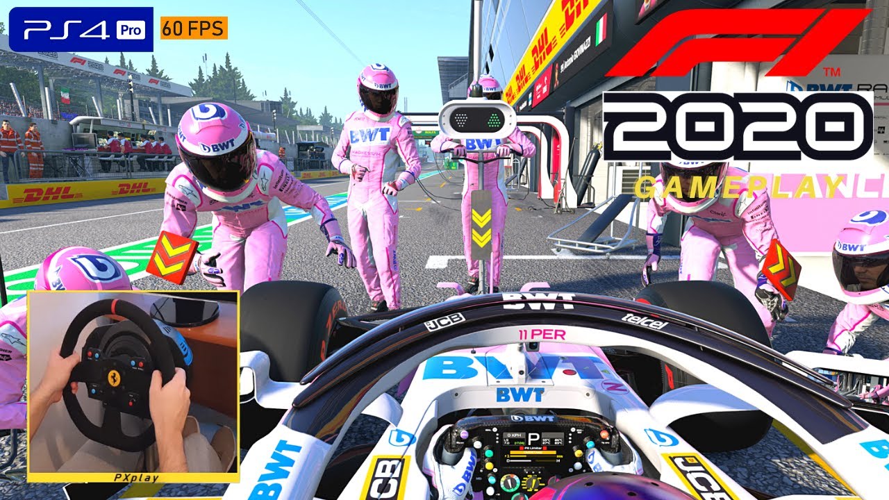F1 2020 PS4 gameplay - BWT Racing Point F1 Italy Grand Prix (w/steering wheel) | Thrustmaster T300
