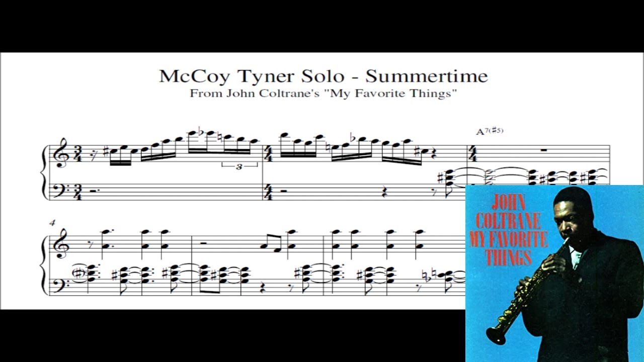 McCoy Tyner solo on Summertime transcription