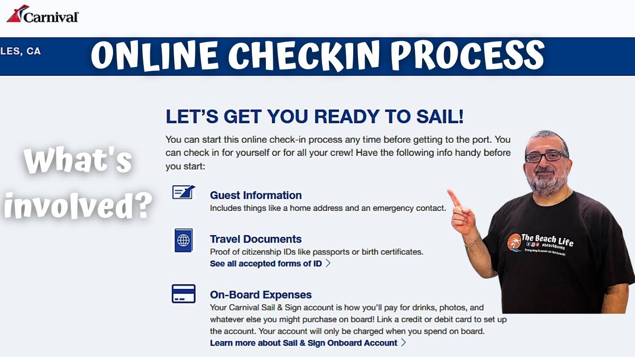 HOW TO CHECK-IN FOR YOUR CARNIVAL CRUISE