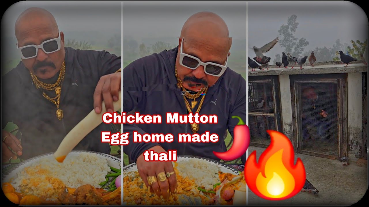 Home made nonveg thali🔥  #chickenlegpeice #mukbanghorfun #eating 