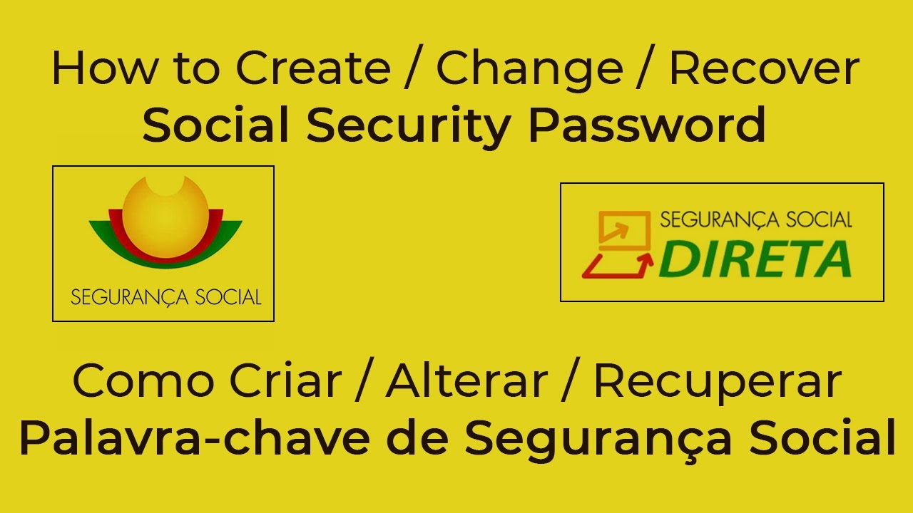 How to Create / Recover Social Security Password (palavra-chave Segurança Social)
