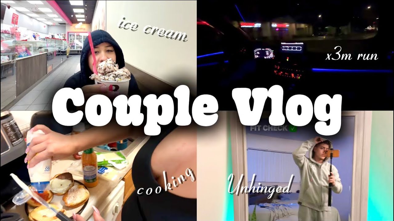 Couples Vlog: Cooking Dinner & Late Night Ice Cream Run
