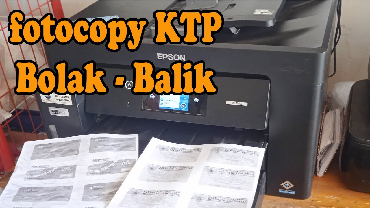 CARA FOTOCOPY KTP BOLAK-BALIK PAKAI PRINTER DENGAN MUDAH., EPSON M15140