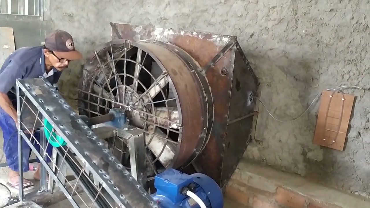 Part 1, Axial Blower untuk Oven Pengering Padi dll dengan Dinamo Listrik