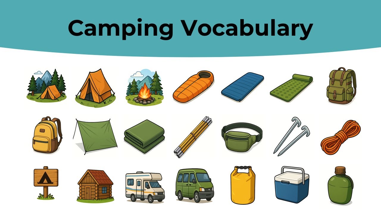 Camping Vocabulary | English Learning with Pictures!