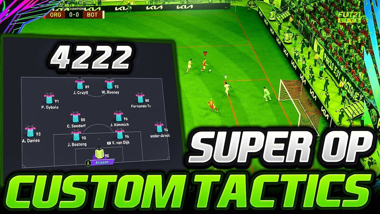 FIFA 21 | *SUPER OVERPOWERED* 4222 BEST CUSTOM TACTICS/INSTRUCTIONS (Post Patch) - ULTIMATE TEAM