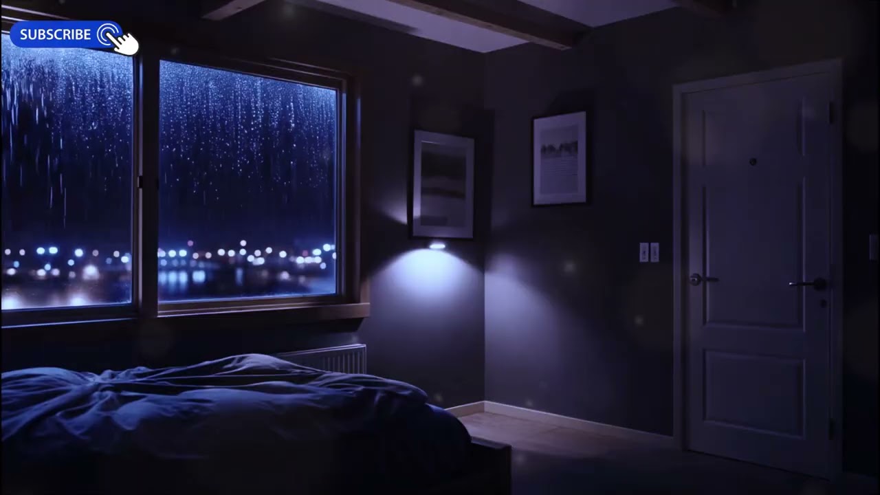 Cozy Bedroom Rain & Piano 🌙 3 Hours Peaceful Rest