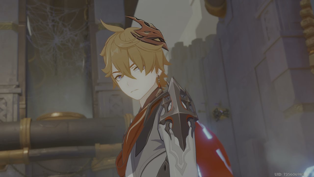 Tartaglia protect his little brother Teucer in Genshin Impact