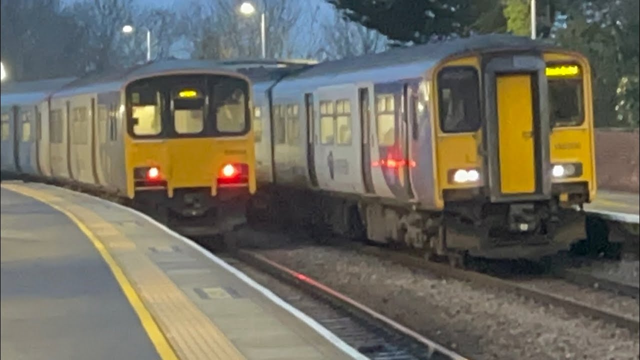 Bonus Northern trains crossover 150206 & triple 150004 meet at Lea Road 25/1/2026