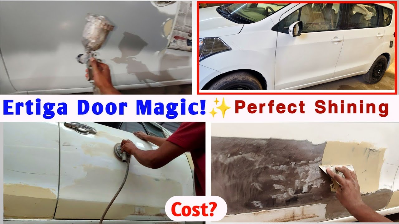 Ertiga Accident Door Repair & Paint💯| #carrepair #Ertiga#Totalkharcha 