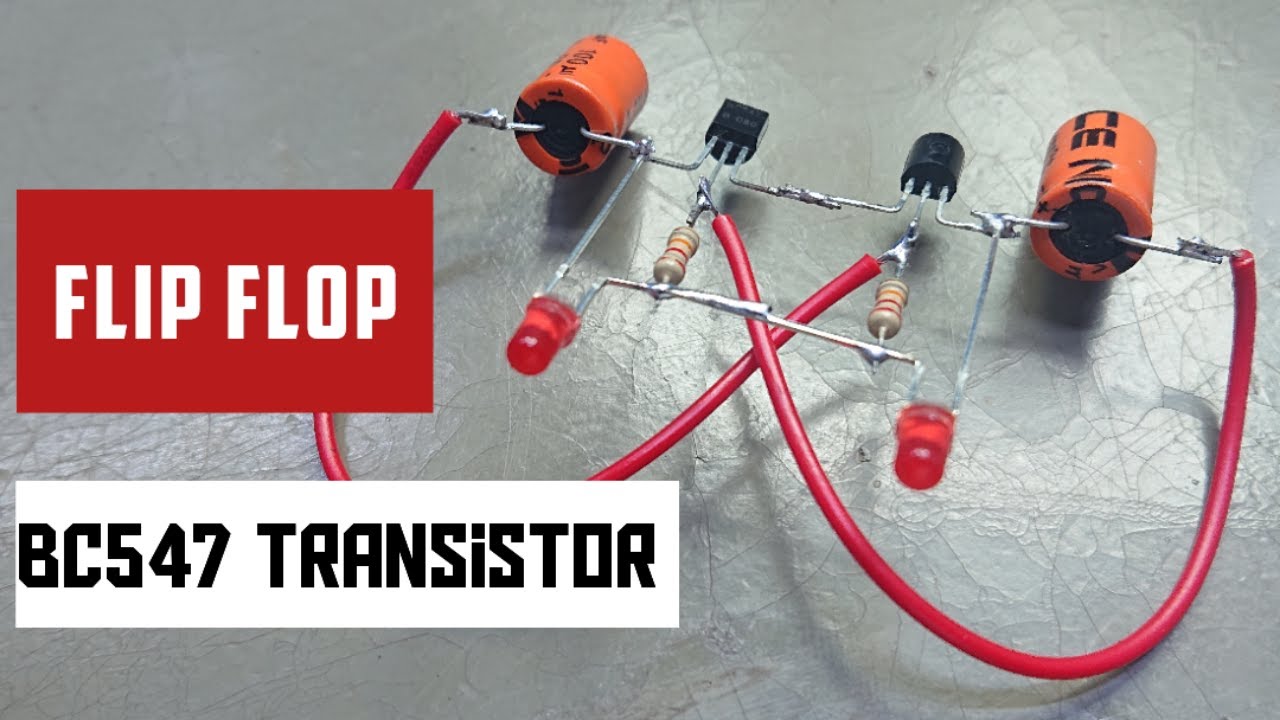 Flip Flop LED flasher circuit using transistor BC547 / how to make flip flop LED with BC547