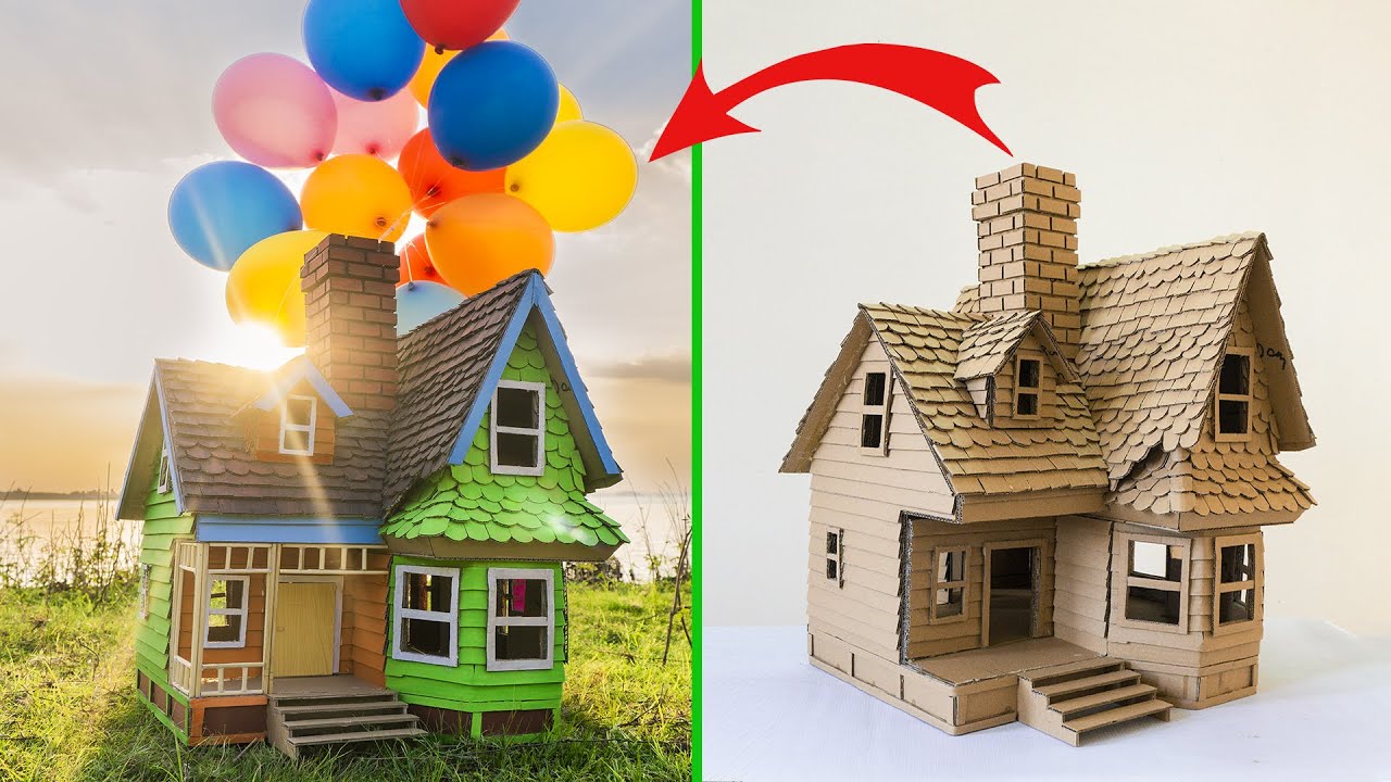 Up House Balloons Scene How To Build Mini Villa House