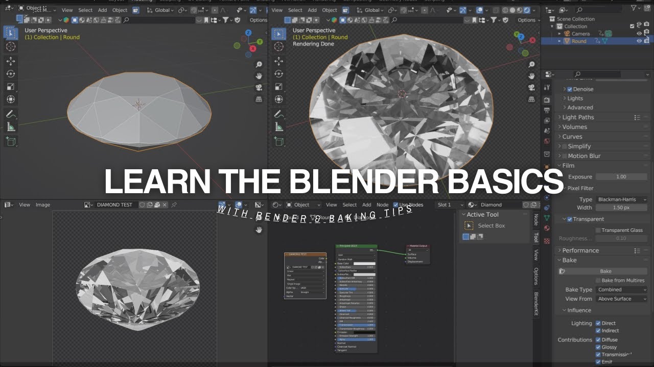 BLENDER ESSENTIALS | FROM BASICS TO BAKE AND RENDER 