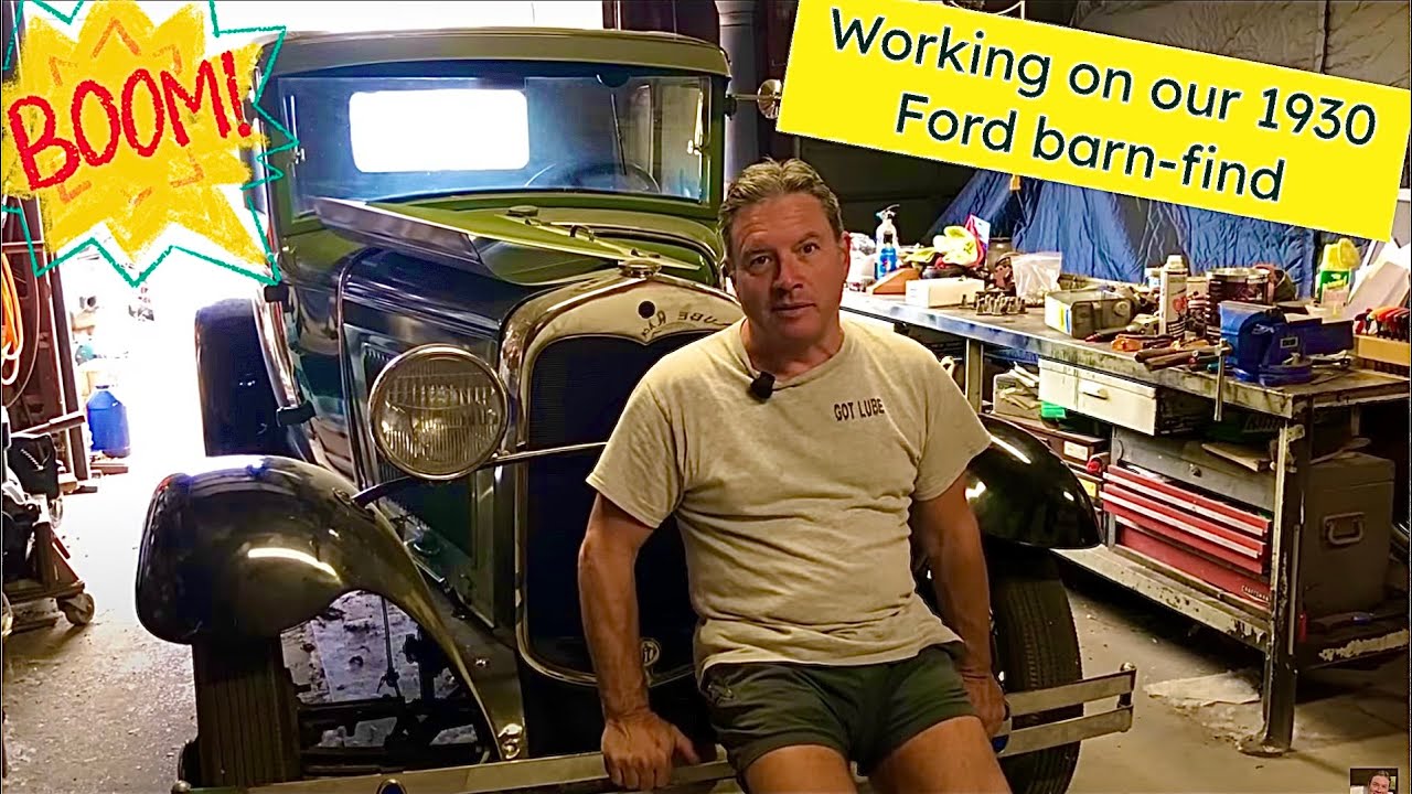 Forgotten 1930 Ford Model A slowly coming back to life! Inspect brakes & pack front wheel bearings