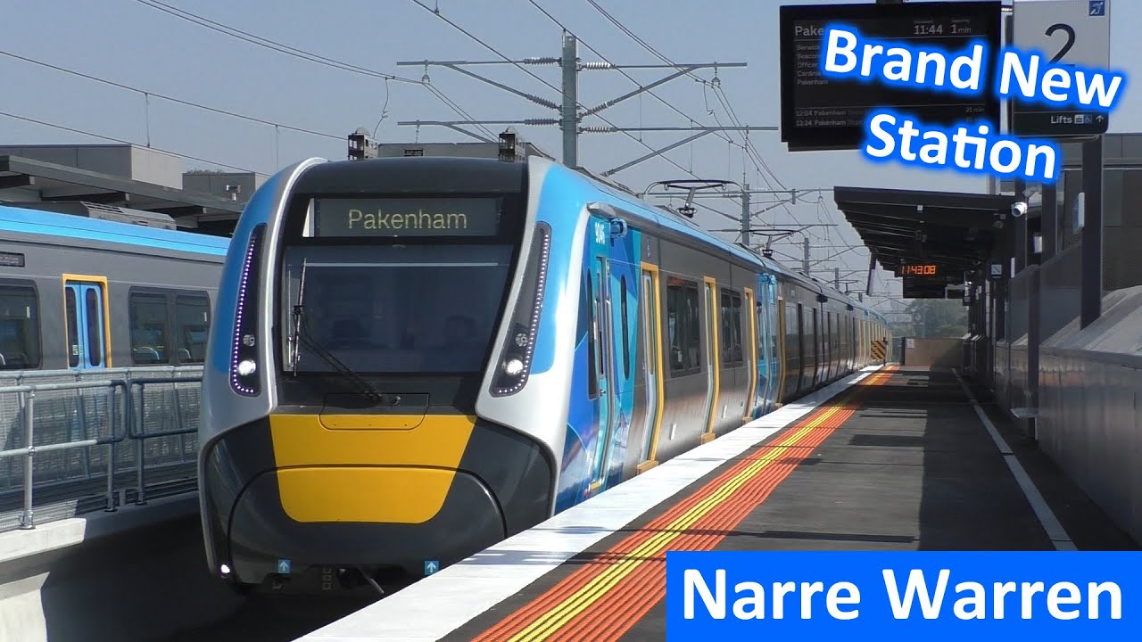 Trains at the new Narre Warren Station - Metro Trains Melbourne