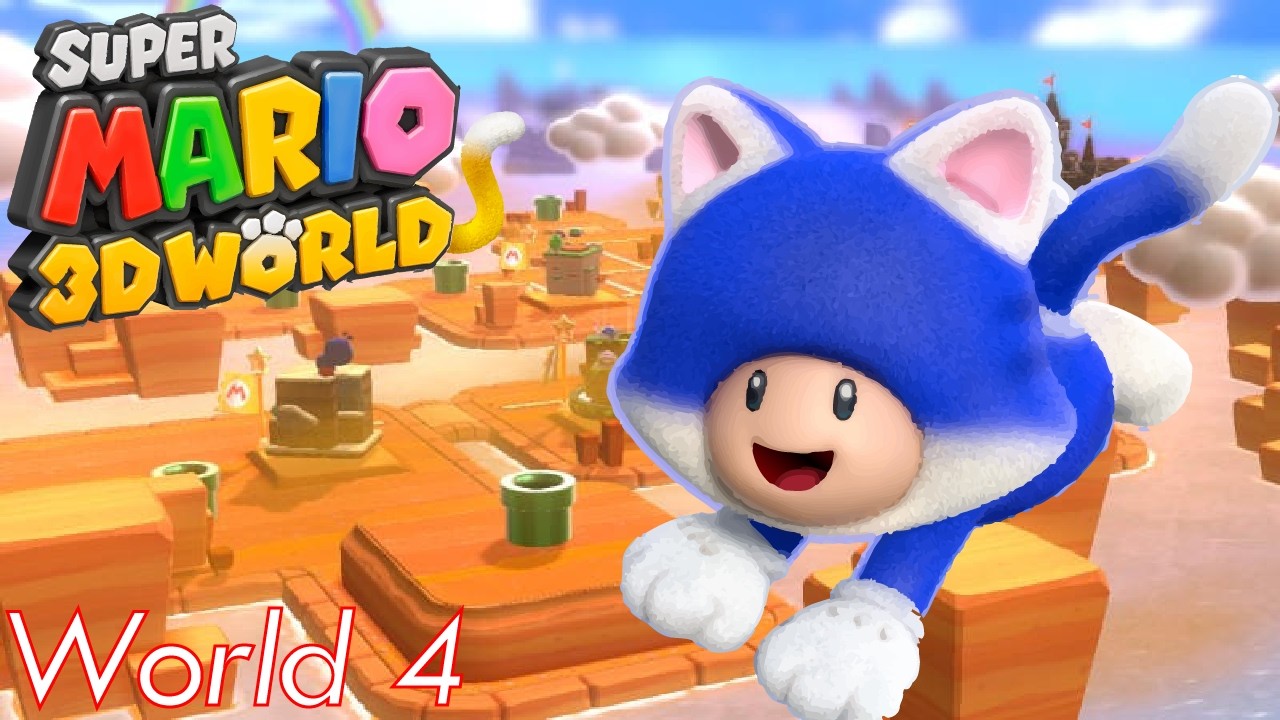 Super Mario 3D World- Playthrough: World 4 (No Commentary)