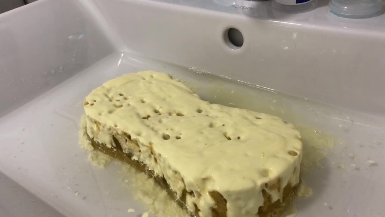 ASMR cif overload on car sponge halves!