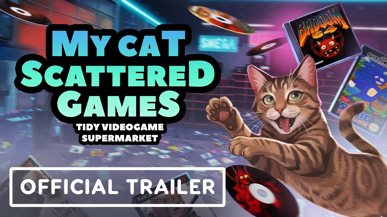 My Cat Scattered Games: Tidy Videogame Supermarket &ndash; Official Reveal Trailer