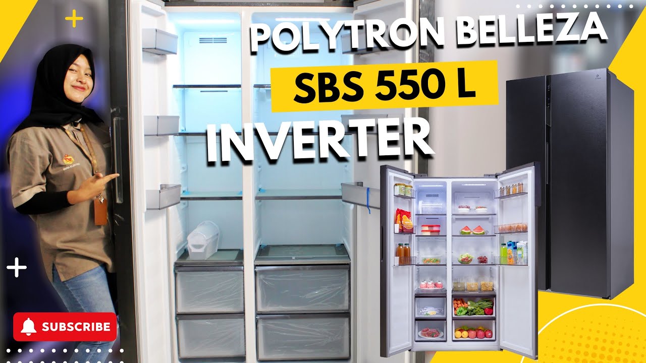 GEDE JUGA YA TERNYATA ! REVIEW KULKAS SIDE BY SIDE POLYTRON PRS 520 Y 2D BELLEZA BY NABILA