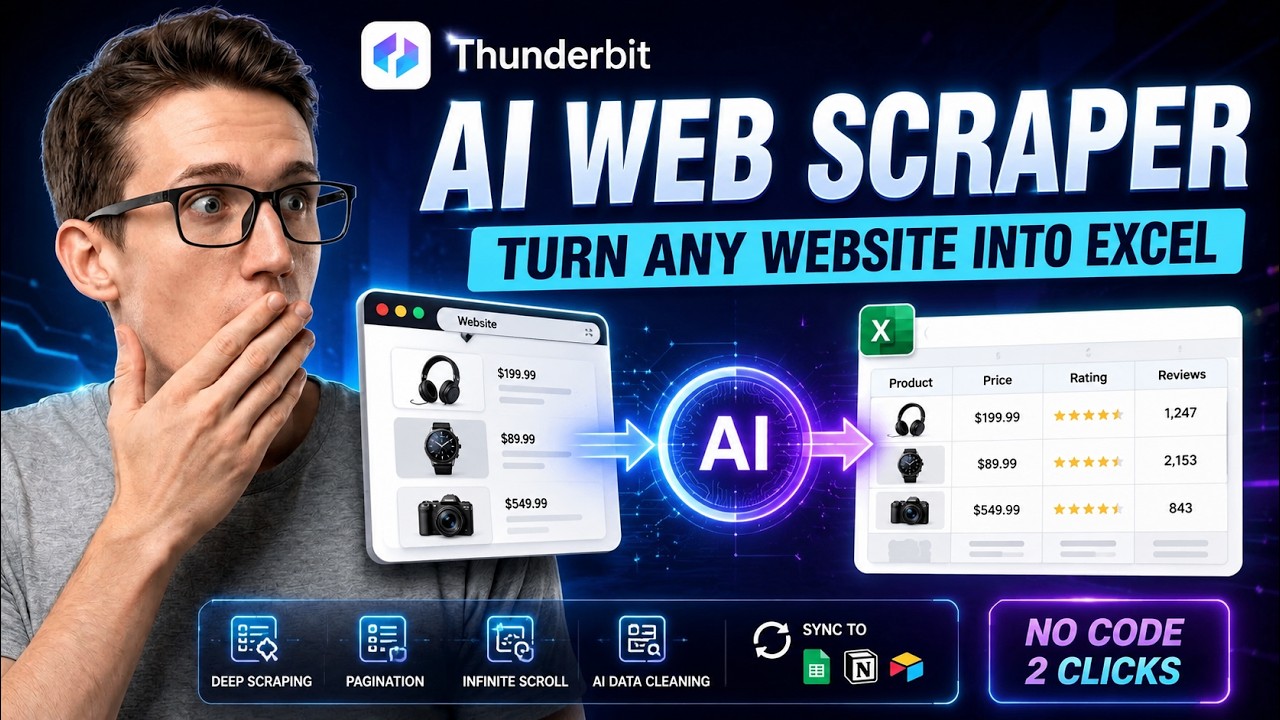 Stop Copy-Pasting! Turn ANY Website into Excel with AI (No Code)