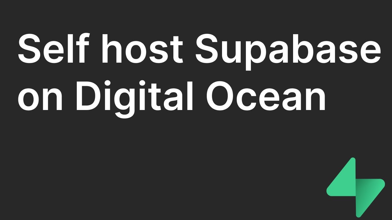 Self host Supabase with an Ubuntu Server on Digital Ocean