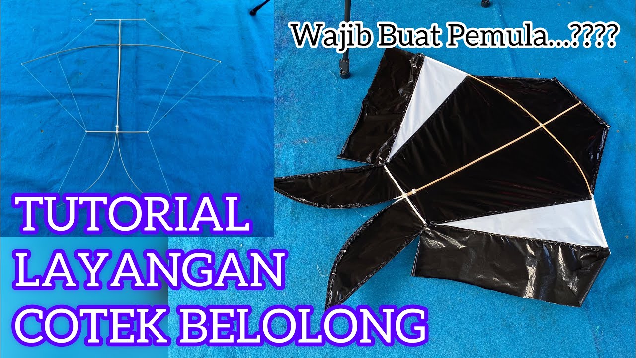 TUTORIAL CARA MEMBUAT LAYANGAN COTEK BLOLONG MINI 🪁🪁⁉️
