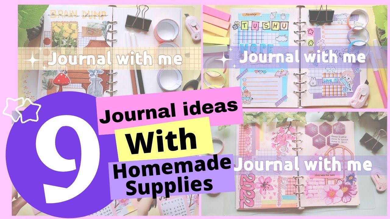 9 Easy Journal Ideas With homemade supplies _ Journal with me
