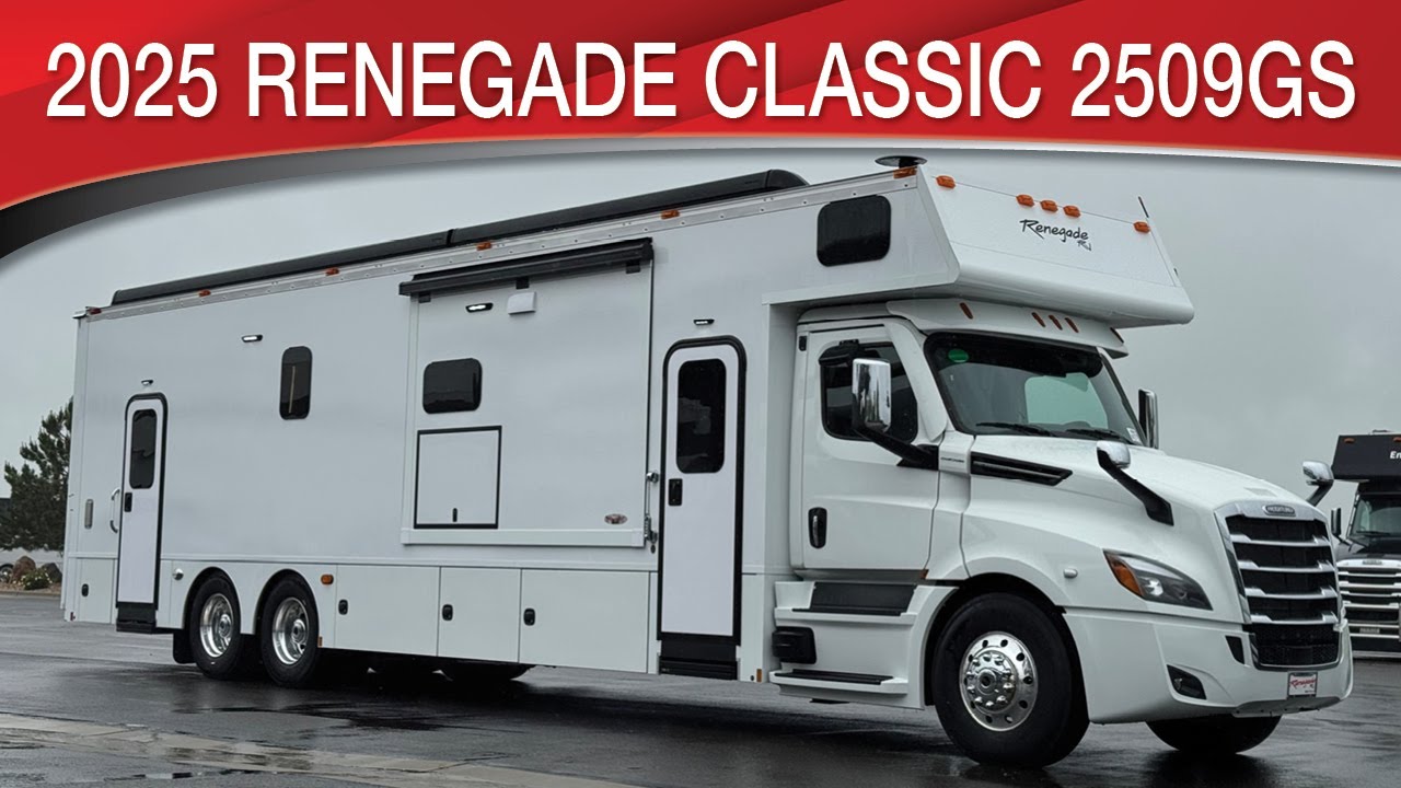 2025 Renegade Classic 2509GS Supper C Toy Hauler Built On A Semi Truck
