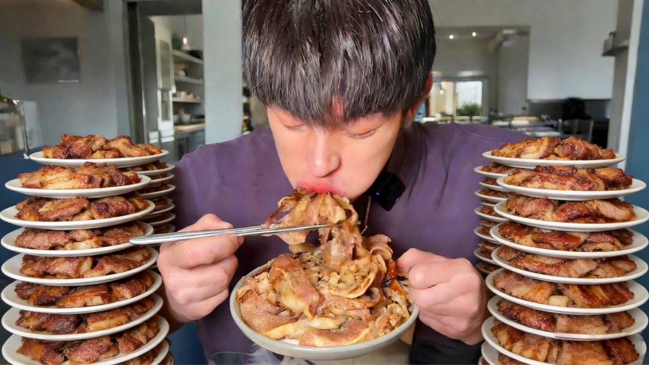 大胃王吃播怒盘上海第一烤肉自助，狂清全场所有肉，直接吓坏一片小孩哥！#自助餐 #烤肉 #妈呀太香了 #大口吃肉