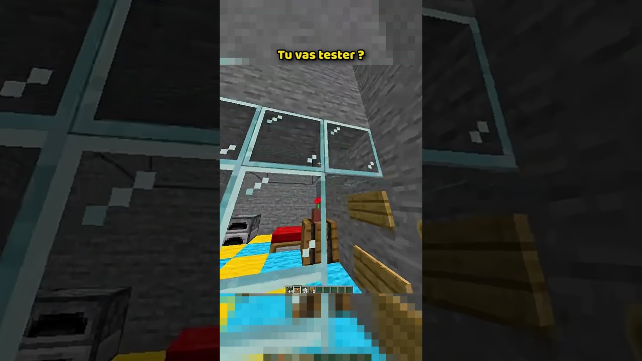 Des Vitres Sans Teint pour ta Base Secr&egrave;te sur Minecraft ! #minecraft #minecraftshorts #funny #trend