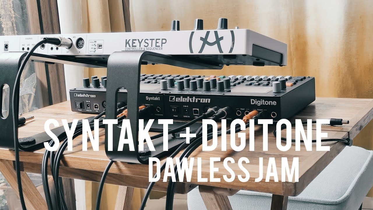 Moss Poles - Elektron Digitone & Syntakt Live Jam | Retrowave | Synthwave | Ambient Beats | Keystep